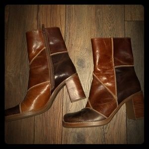 Leather booties